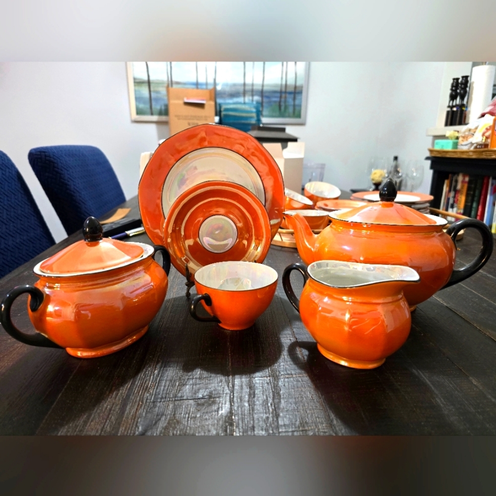 Vintage Lusterware Czechoslovakian Tea Set